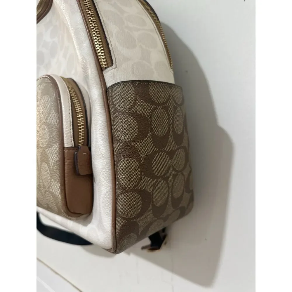 Coach Court Backpack in the blocked signature coated canvas #36